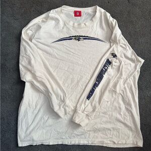 NFL White Ravens Long Sleeve Shirt